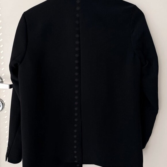 Black Blazer Women XS (S 4–6) Structured Shoulder Workwear NWT Look - Picture 14 of 16